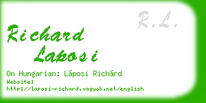 richard laposi business card