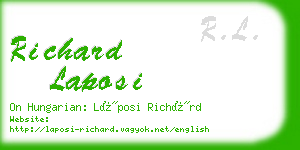 richard laposi business card